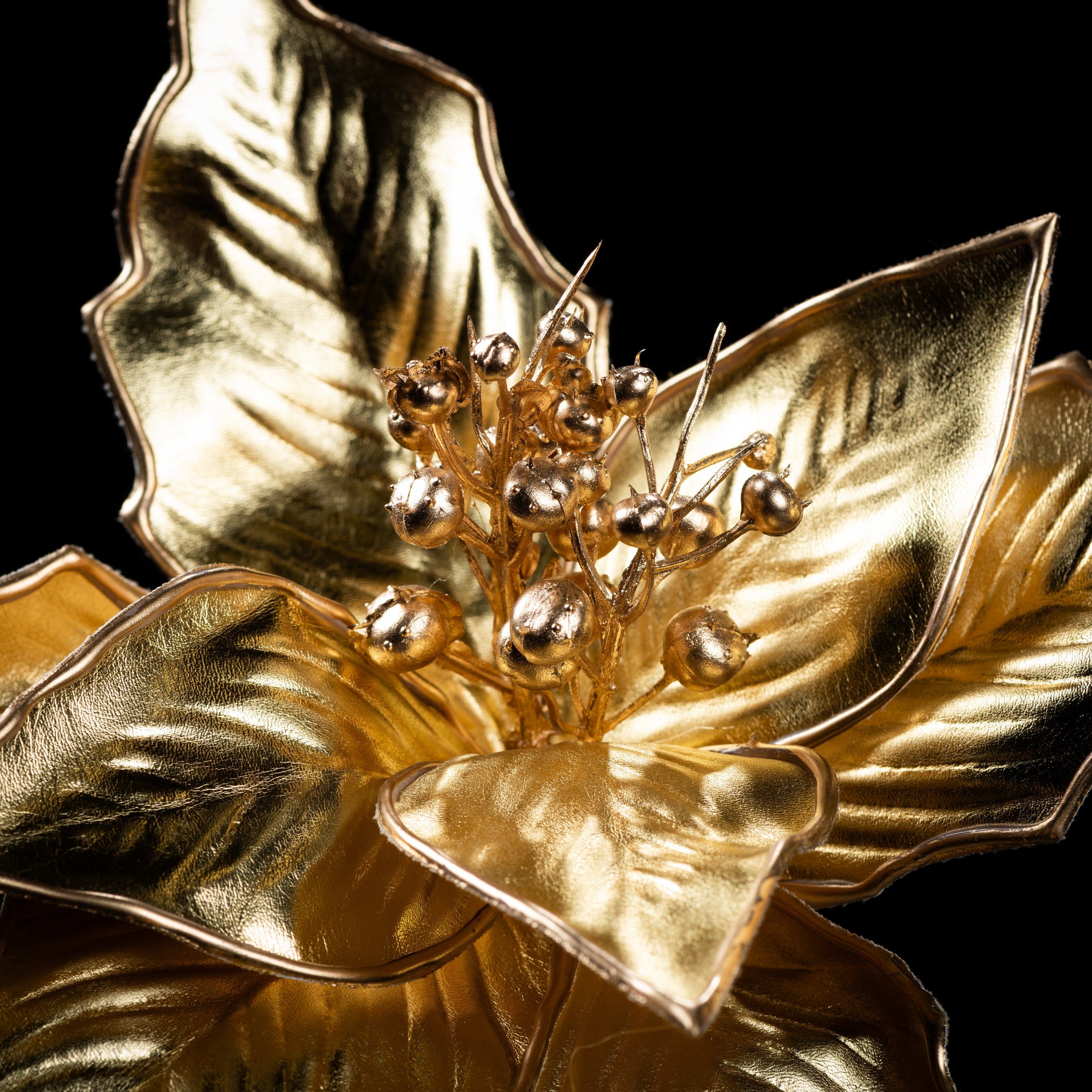 Poinsettia artificiel Velours Galan GA — vue alternative, plante d&