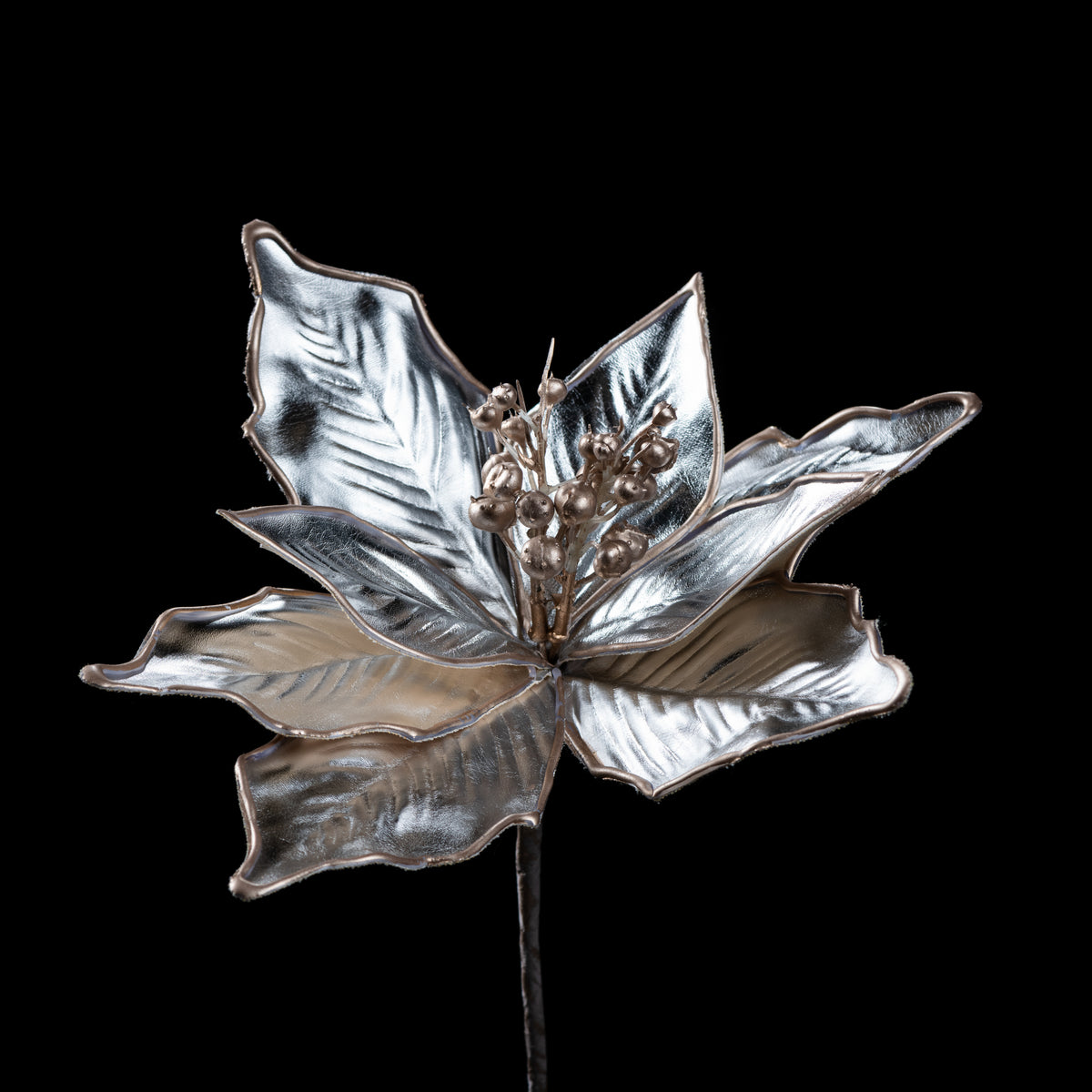 Poinsettia artificiel Velours Galan GA — vue alternative, plante d&