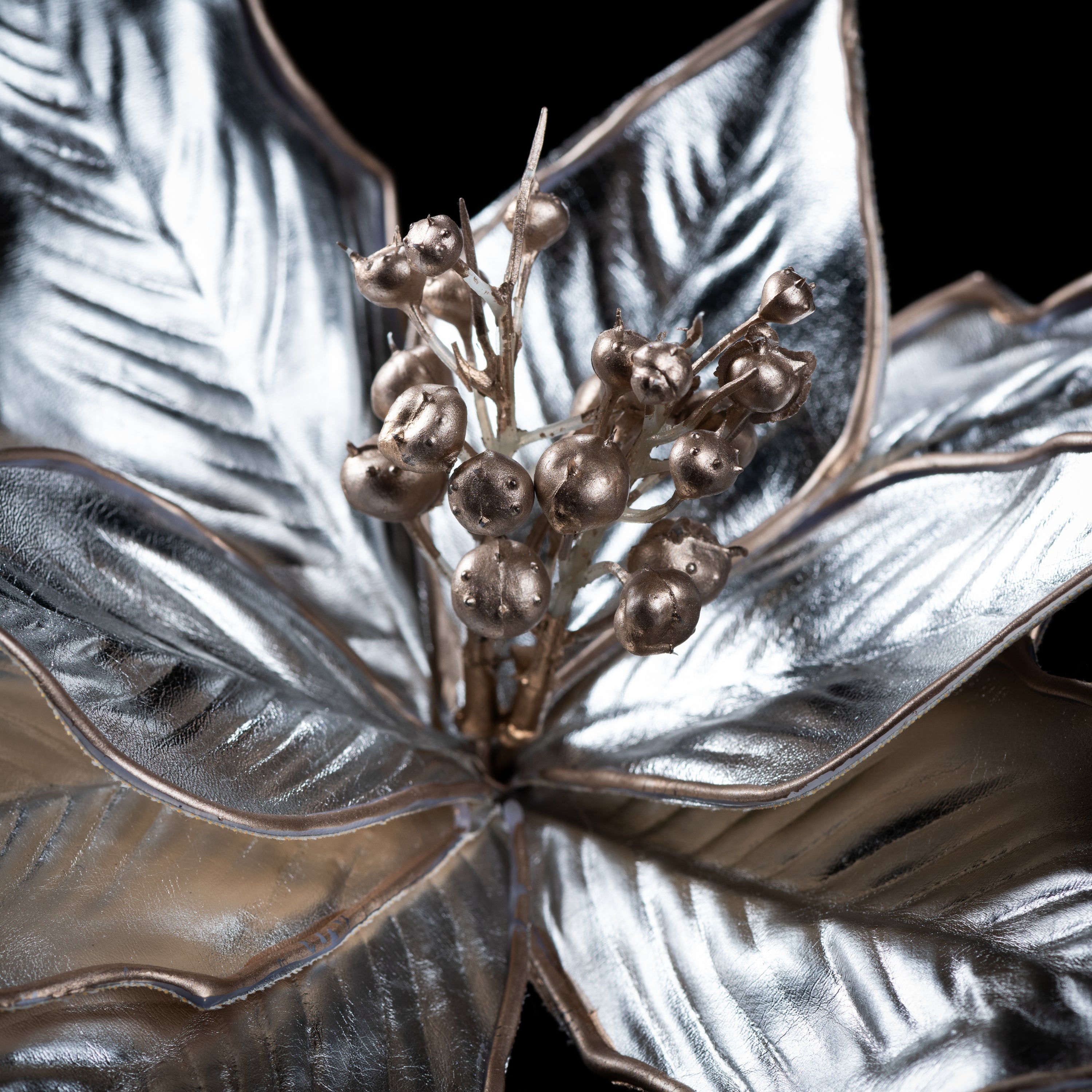 Poinsettia artificiel Velours Galan GA — vue alternative, plante d&