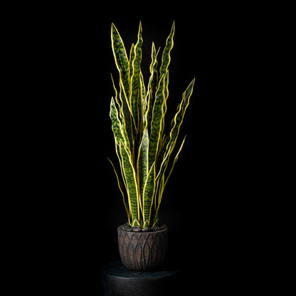 Plante artificielle Sanseveria 120 cm — visuel produit, sans entretien pour intérieur
